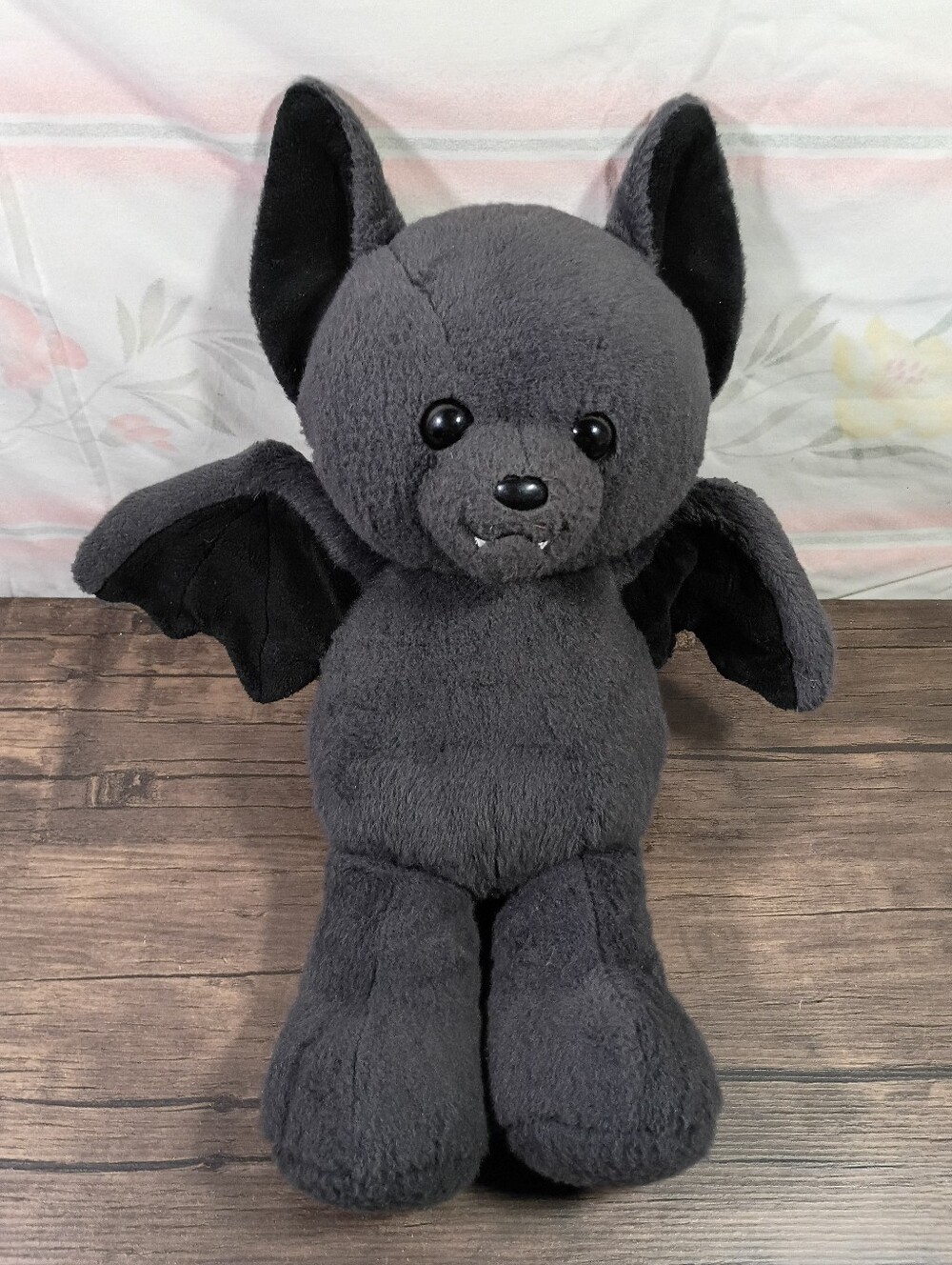 Build-A-Bear Workshop Authentic Black Bat Stuffed Posable Wings Animal Plush